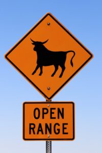 open range ranch sign in Texas Houston car accident lawyer