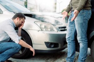 Drunk driver causing car accident.