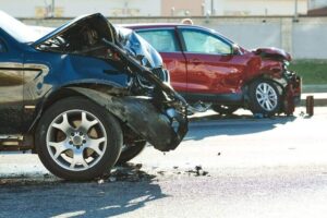 Car crash along the highway due to overspeeding.